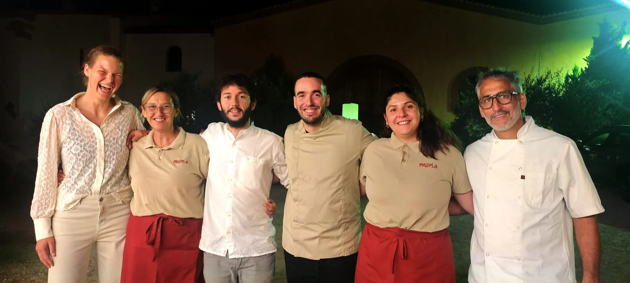 L’equip del Mas Pla al final d’un servei